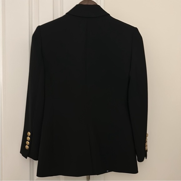 Black VERONICA BEARD Empire Double-Breasted Blazer - Black - Size 2 - Picture 4 of 6
